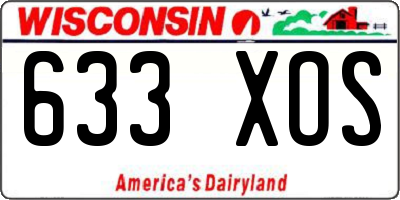 WI license plate 633XOS