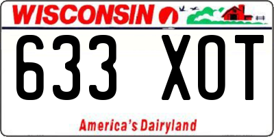 WI license plate 633XOT