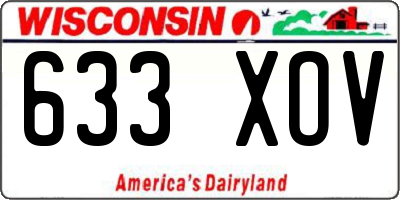 WI license plate 633XOV