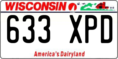 WI license plate 633XPD