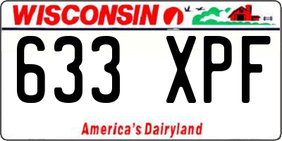 WI license plate 633XPF