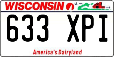 WI license plate 633XPI