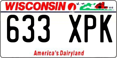 WI license plate 633XPK