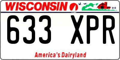 WI license plate 633XPR
