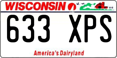 WI license plate 633XPS