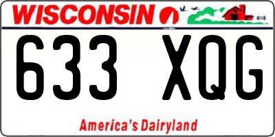 WI license plate 633XQG