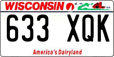 WI license plate 633XQK