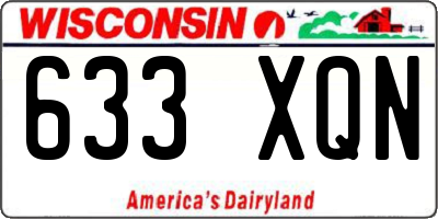 WI license plate 633XQN