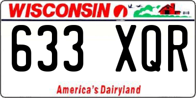 WI license plate 633XQR