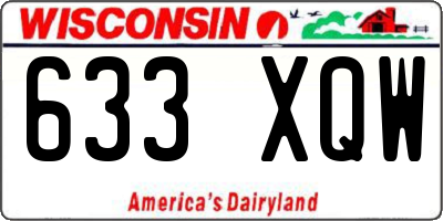 WI license plate 633XQW