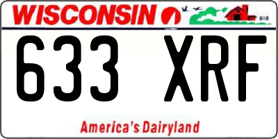 WI license plate 633XRF