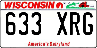 WI license plate 633XRG