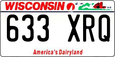 WI license plate 633XRQ