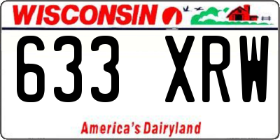 WI license plate 633XRW
