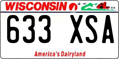 WI license plate 633XSA