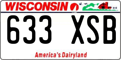 WI license plate 633XSB