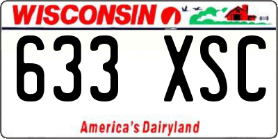 WI license plate 633XSC