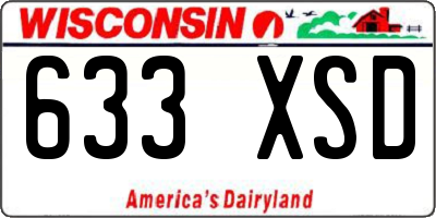 WI license plate 633XSD