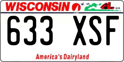 WI license plate 633XSF