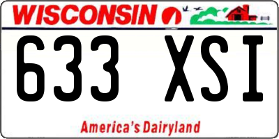WI license plate 633XSI