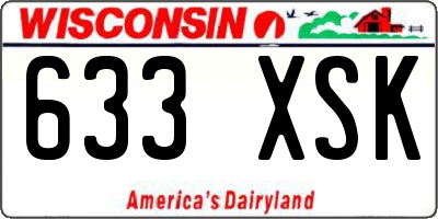 WI license plate 633XSK