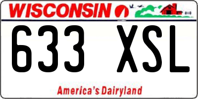 WI license plate 633XSL