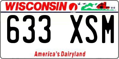 WI license plate 633XSM