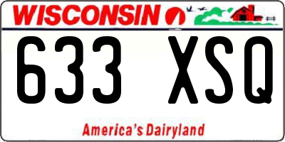 WI license plate 633XSQ