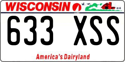WI license plate 633XSS