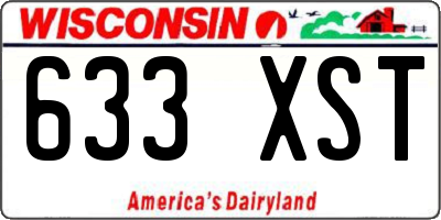 WI license plate 633XST