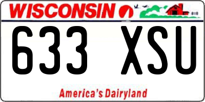 WI license plate 633XSU