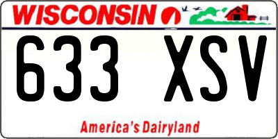 WI license plate 633XSV