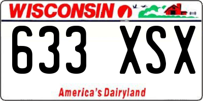 WI license plate 633XSX