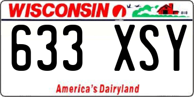 WI license plate 633XSY