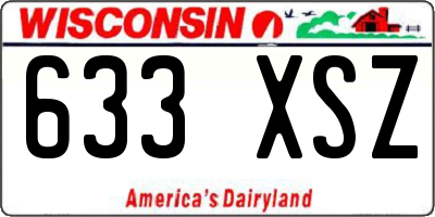 WI license plate 633XSZ