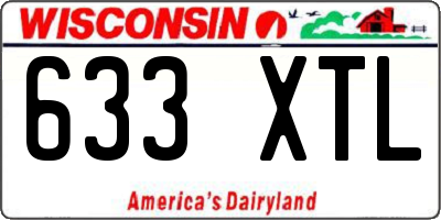 WI license plate 633XTL