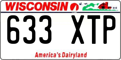 WI license plate 633XTP