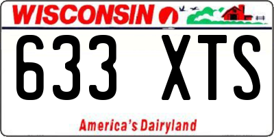 WI license plate 633XTS