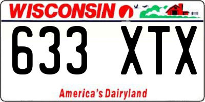 WI license plate 633XTX