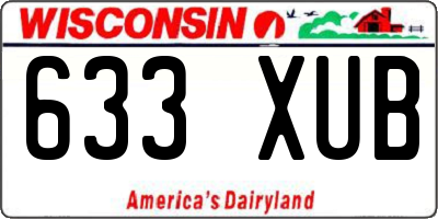WI license plate 633XUB