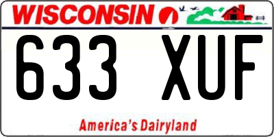 WI license plate 633XUF