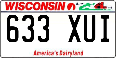 WI license plate 633XUI