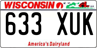 WI license plate 633XUK