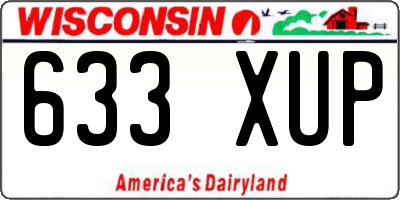 WI license plate 633XUP