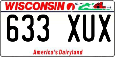 WI license plate 633XUX