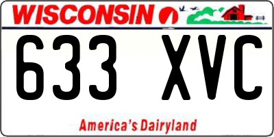 WI license plate 633XVC