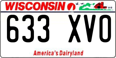 WI license plate 633XVO