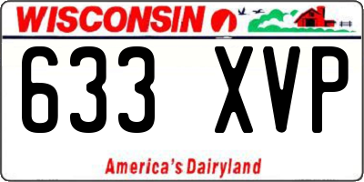 WI license plate 633XVP