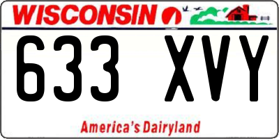 WI license plate 633XVY