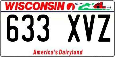 WI license plate 633XVZ